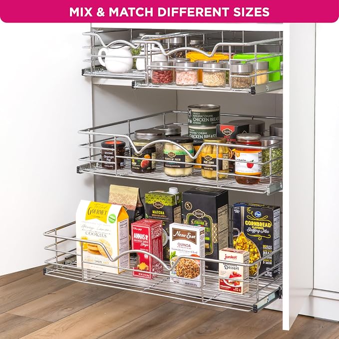 HOLDN’ STORAGE Heavy-Duty Premium Collection Pull Out Cabinet Organizer