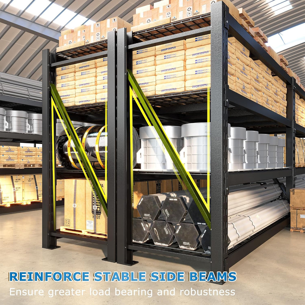 Bepatio 11000LBS Heavy Duty Garage Shelving, 4-Tier Adjustable Storage Shelve...