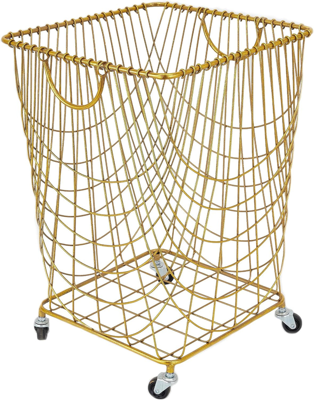 Deco 79 Metal Square Storage Cart with Wheels and Handles, 16" x 17&quot...