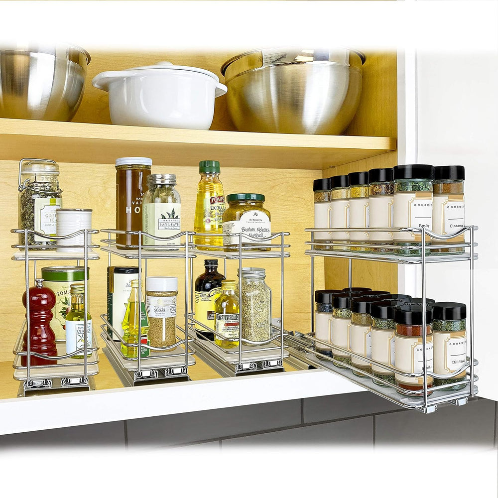LYNK PROFESSIONAL® Pull Out Spice Organization for Cabinets - 4-3/8 inch Wide...