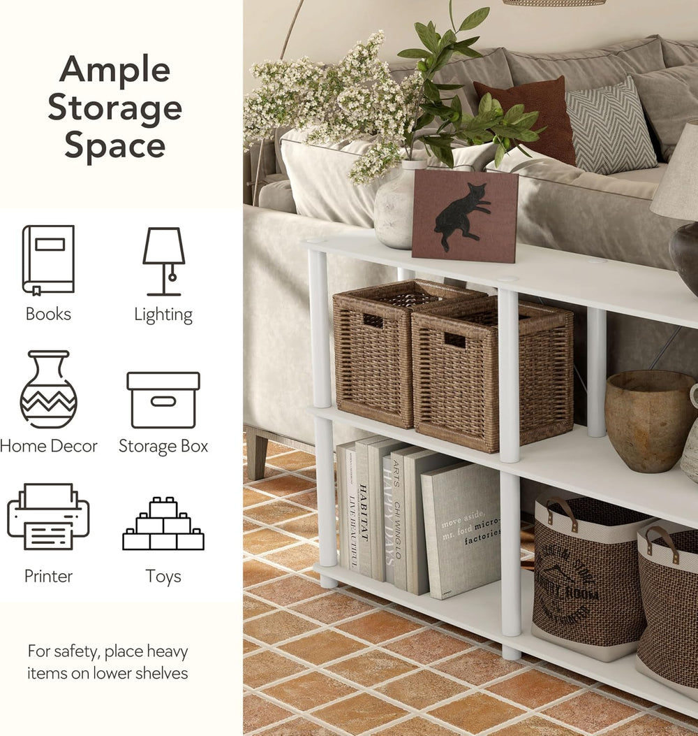 Homes: Inside + Out Apexa Modern 4-Tier Narrow Shelving Units, Collectibles D...