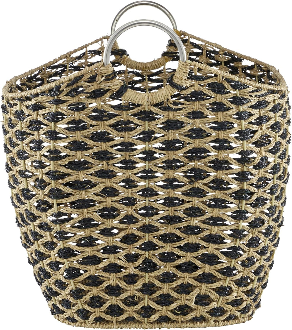 Deco 79 Seagrass Handmade Decorative and Functional Storage Basket Basket Org...
