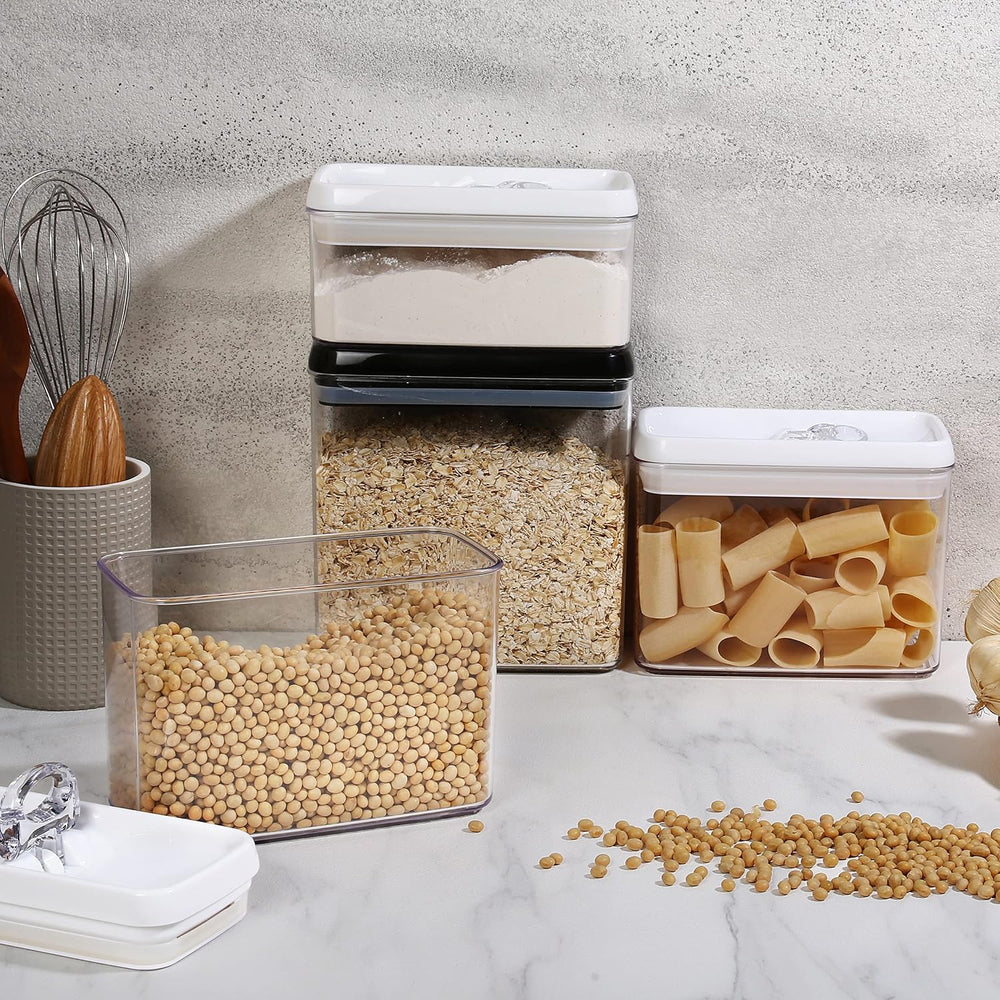 Felli Flip Tite Storage Container with Lid 4” RECTANGULAR Airtight Ring Flip ...