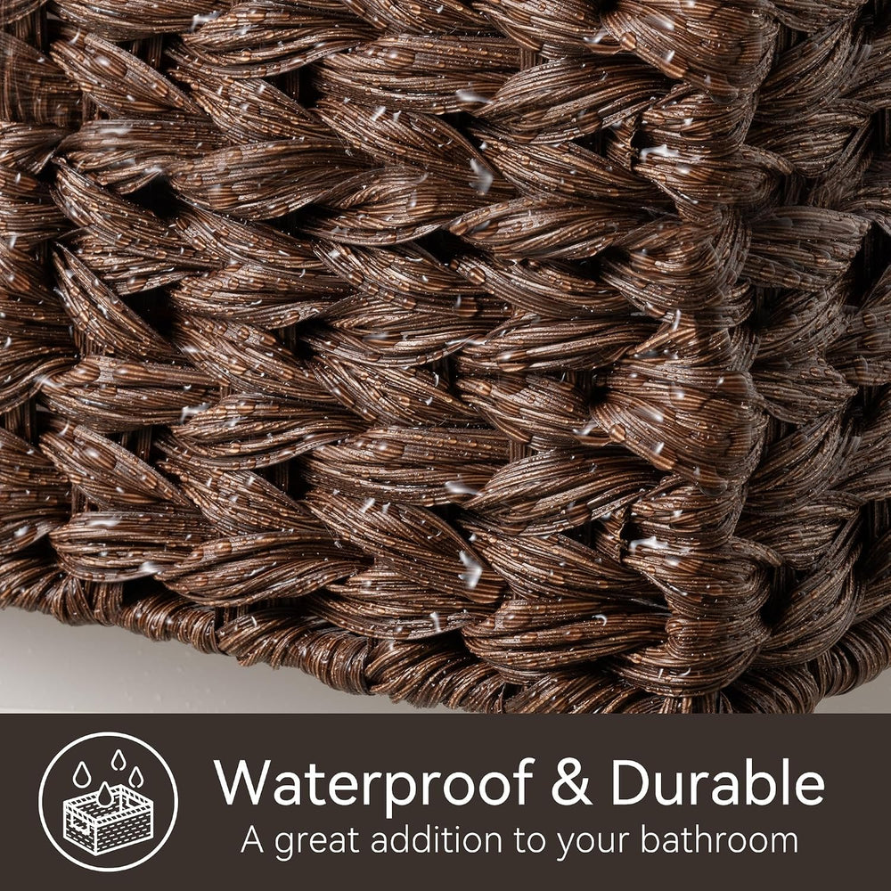 GRANNY SAYS Wicker Storage Baskets for Shelves, Brown Wicker Baskets, 2Pack