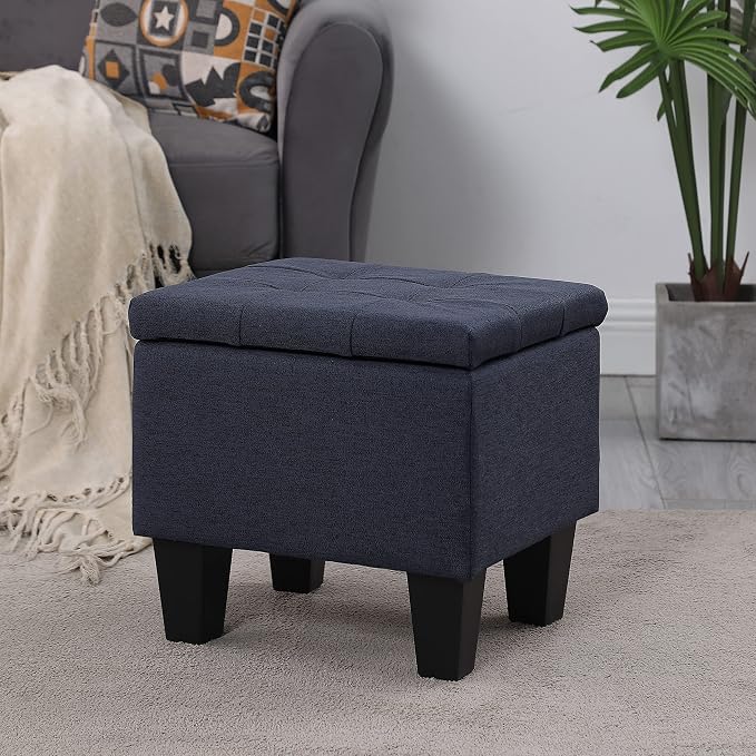 Set of 3 Hinged Storage Ottoman, End of Bed Bedroom Bench Window Bench