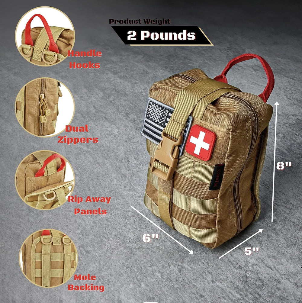 CareTac IFAK Trauma & First Aid Kit with CAT Gen 7 Tourniquet