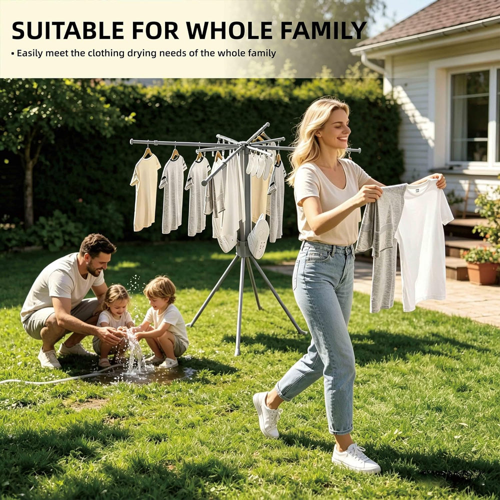 Clothes Drying Rack Foldable, 4-Legged Drying Rack Clothing Floor Standing