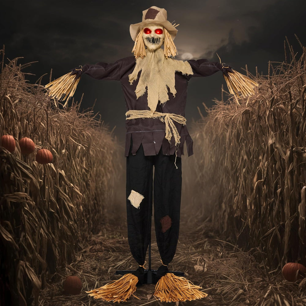 JOYIN Halloween Animatronics Scarecrow Decoration Outdoor, Standing Ghost Pro...