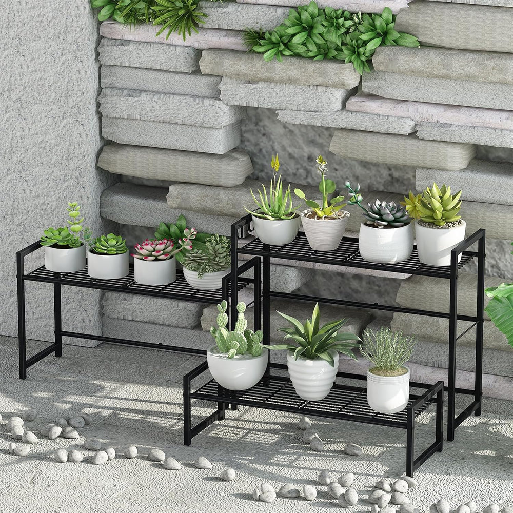 Garden 4 you 3 Tier Metal Stackable Plant Stand, Flower Pot Holder