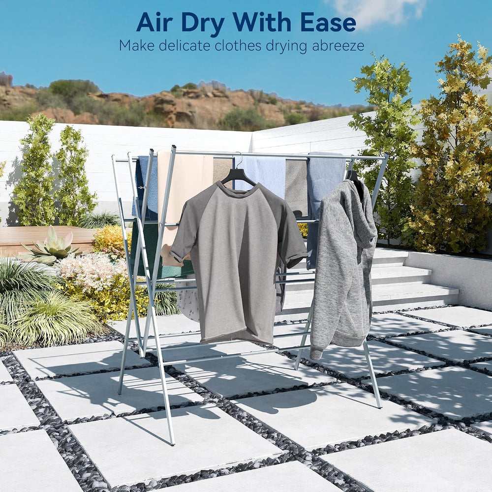 Whitmor Drying Rack Clothing, Foldable Clothes Drying Rack for Laundry, 12 Me...