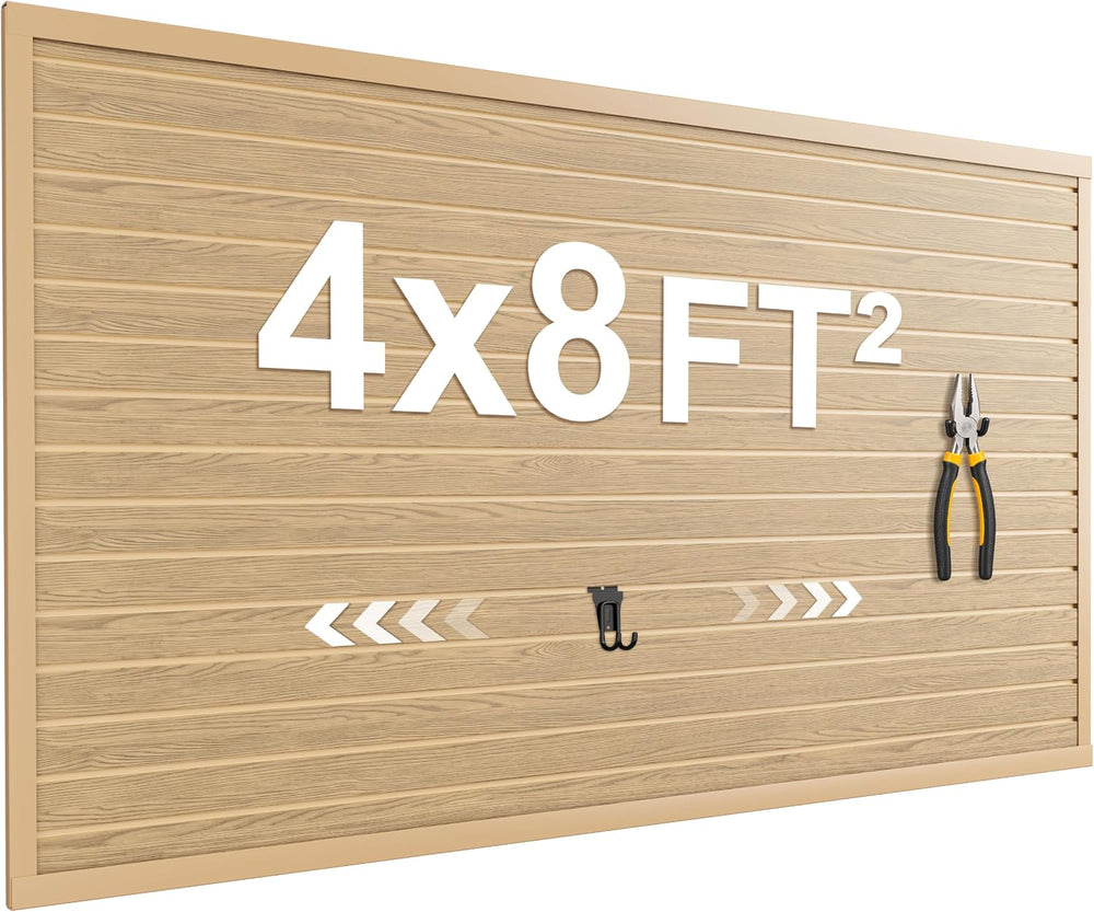 Slatwall 4x8 FT, Slat Wall Paneling Garage Organizer Storage System