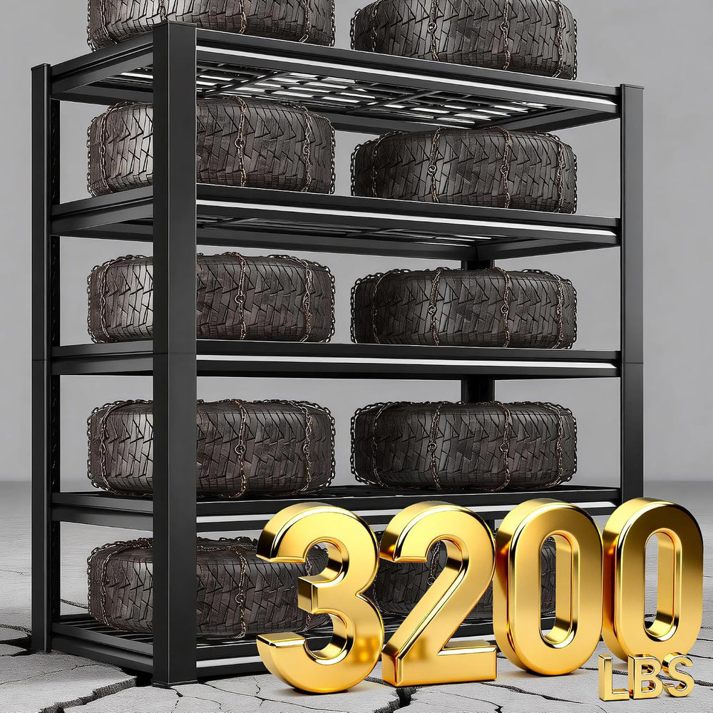 REIBII 3-Pack Garage Shelving 3200LBS Heavy Duty Storage Shelves for Office
