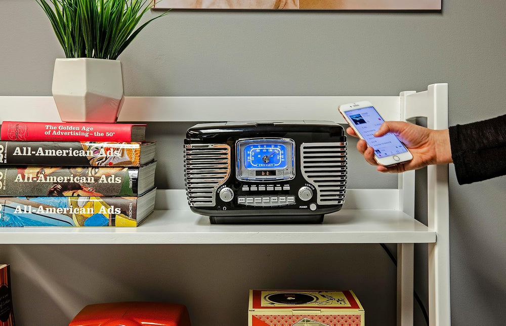 Crosley CR612B-BK Corsair Radio CD Player, Black