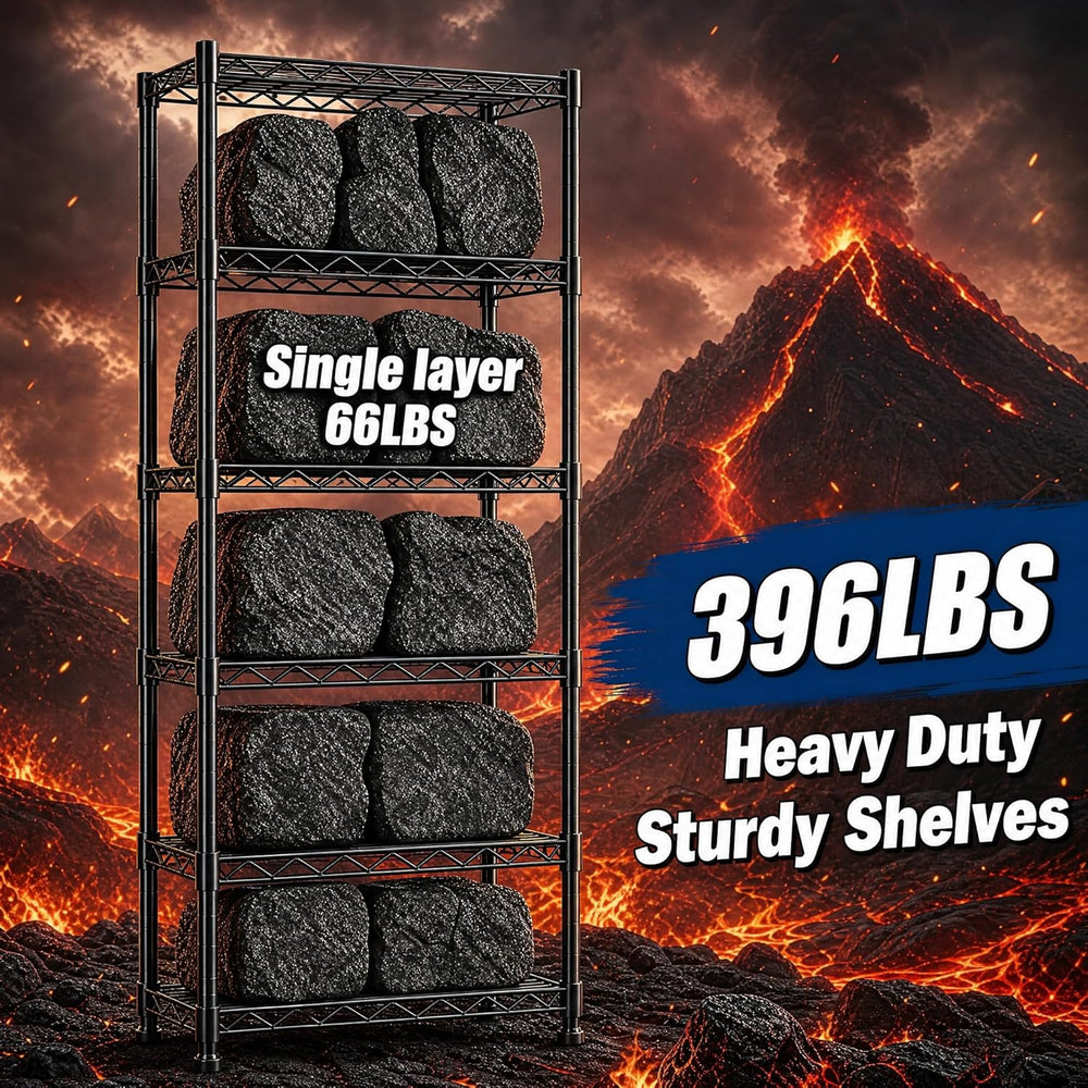 GRANNY SAYS 6-Tier Narrow Storage Shelves for Small Spaces, 15.8" W Meta...