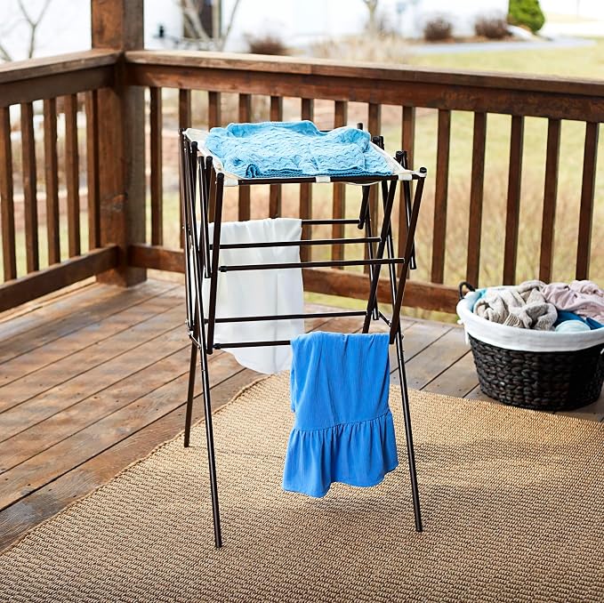 Household Essentials 5175 Collapsible Expandable Metal Clothes Drying Rack