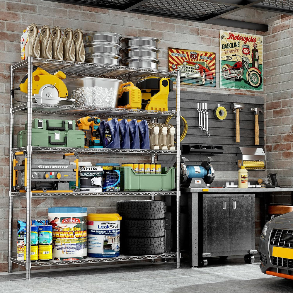 Storage Shelves Heavy Duty, 2 PCS 48" L x 20" W x 72" H Garage...