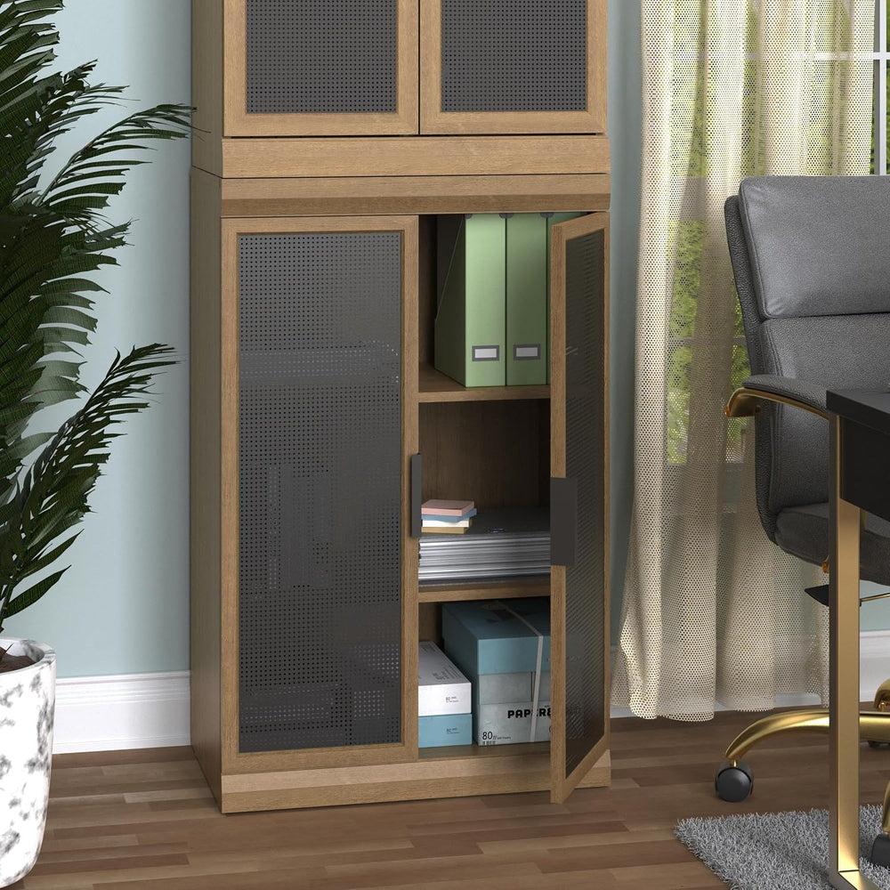 ClosetMaid Mosaics 3 Shelf & Door Storage Cabinet, Stackable, Customizabl...