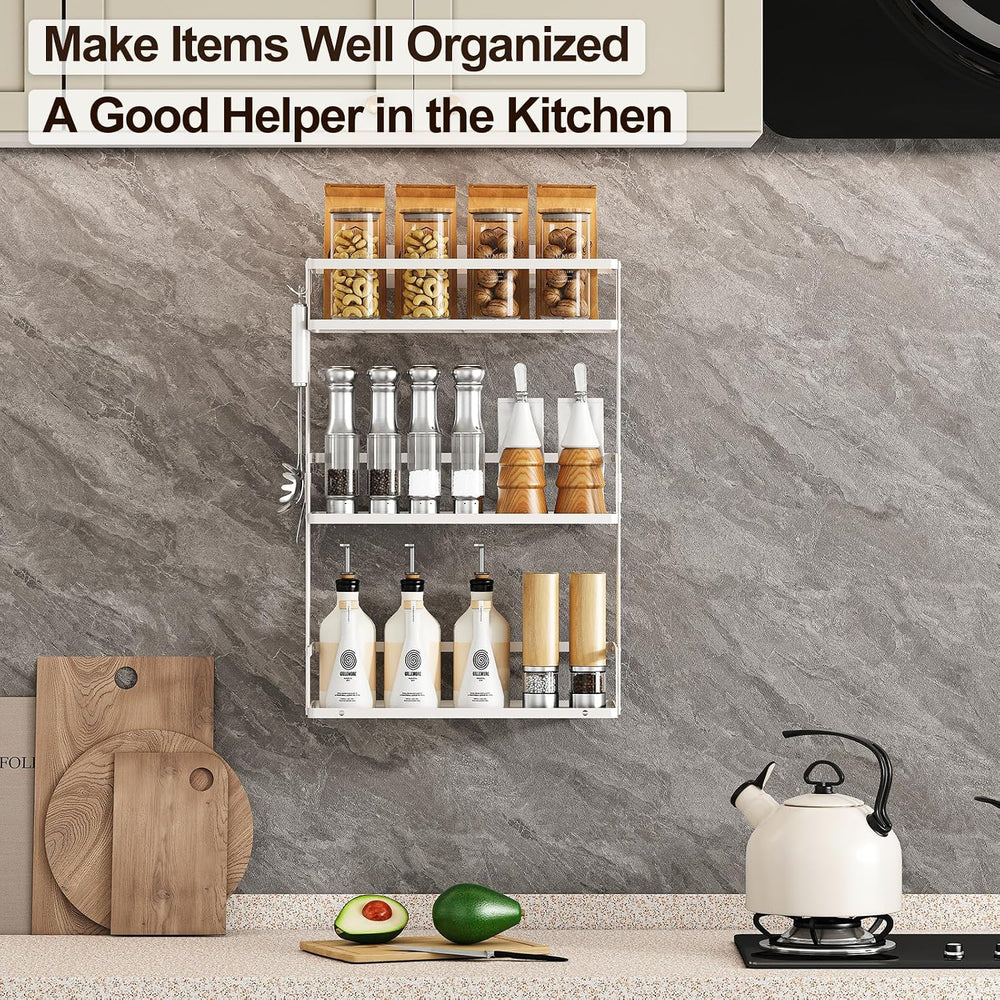 Godboat 3-Tier Over Toilet Storage Shelf, Wall-Mount with 2 Hook/Paper Rack