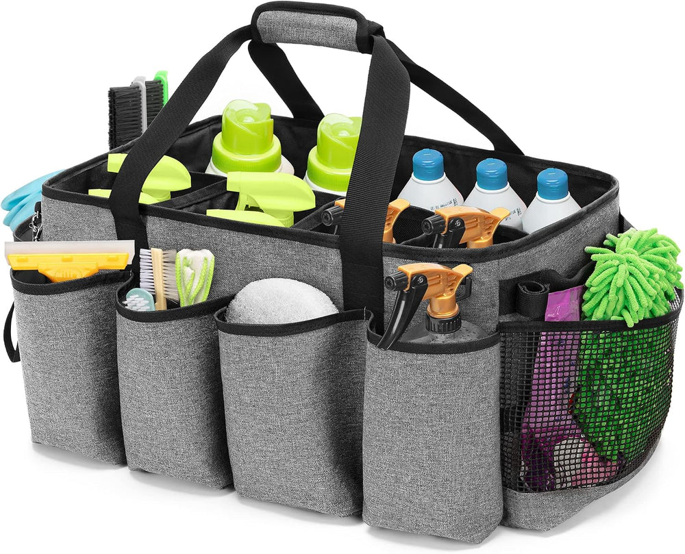 Extra-Large Cleaning Caddy with Handles & Multi Pockets
