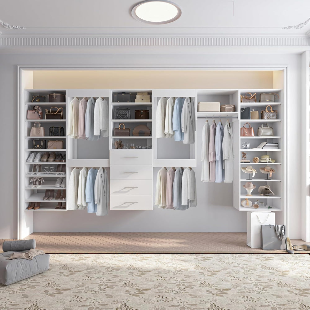 19.5" Wide 4 Drawer Tower Modular Closet System, Closet Storage Organize...