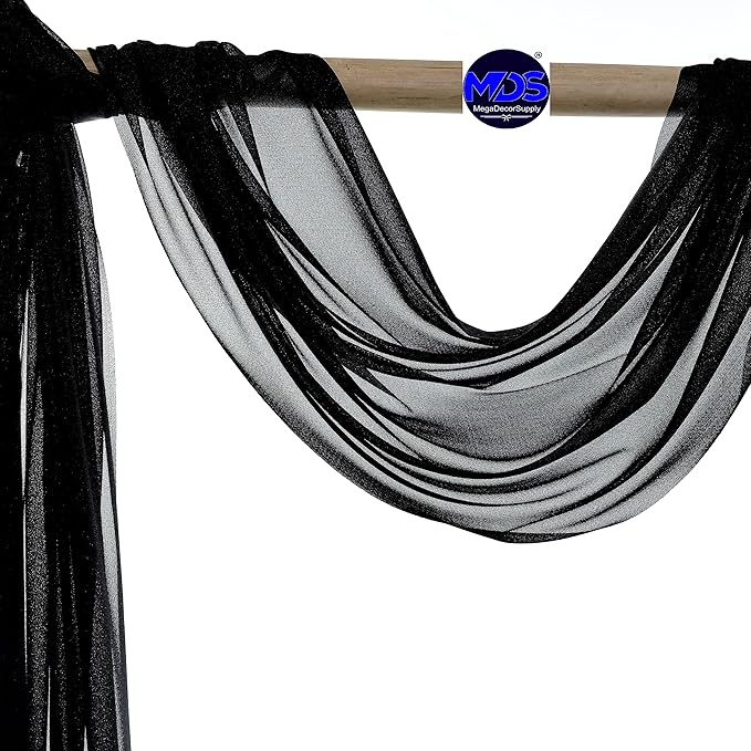 MDS Halloween Chiffon Draping Fabric - 2 Panel, 30" Wide x 30ft Long - S...