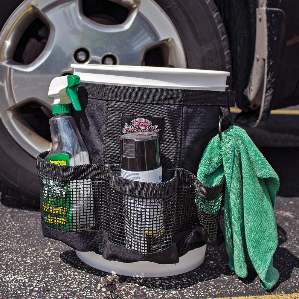 Bucket Boss Auto Boss Wash Boss Organizer for a 5 Gallon Bucket, in Black &am...