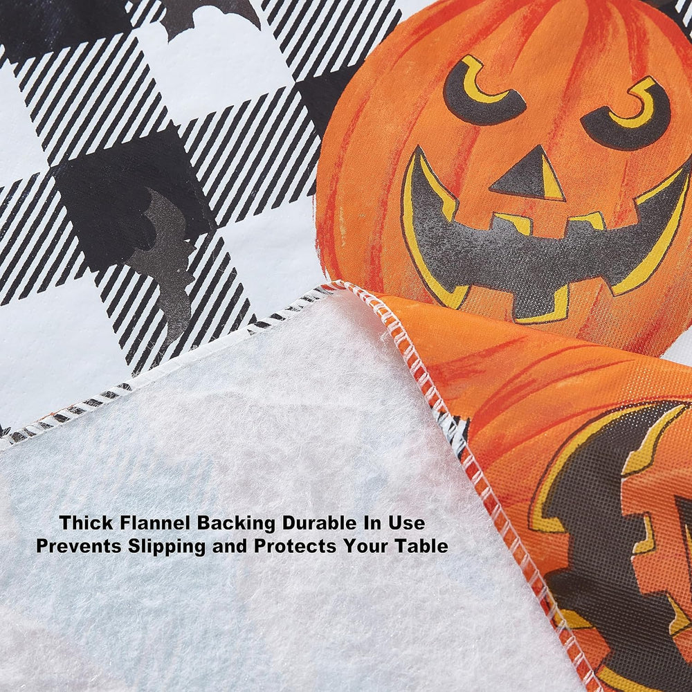 Newbridge Halloween Jack O’ Lantern 60x120 Inch Rectangle Vinyl Tablecloth