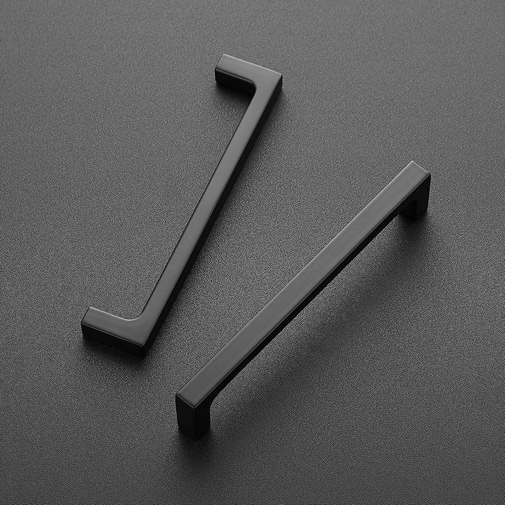 Ravinte Matte Black Square & Solid Cabinet Handles,5 Inch,30 Pack