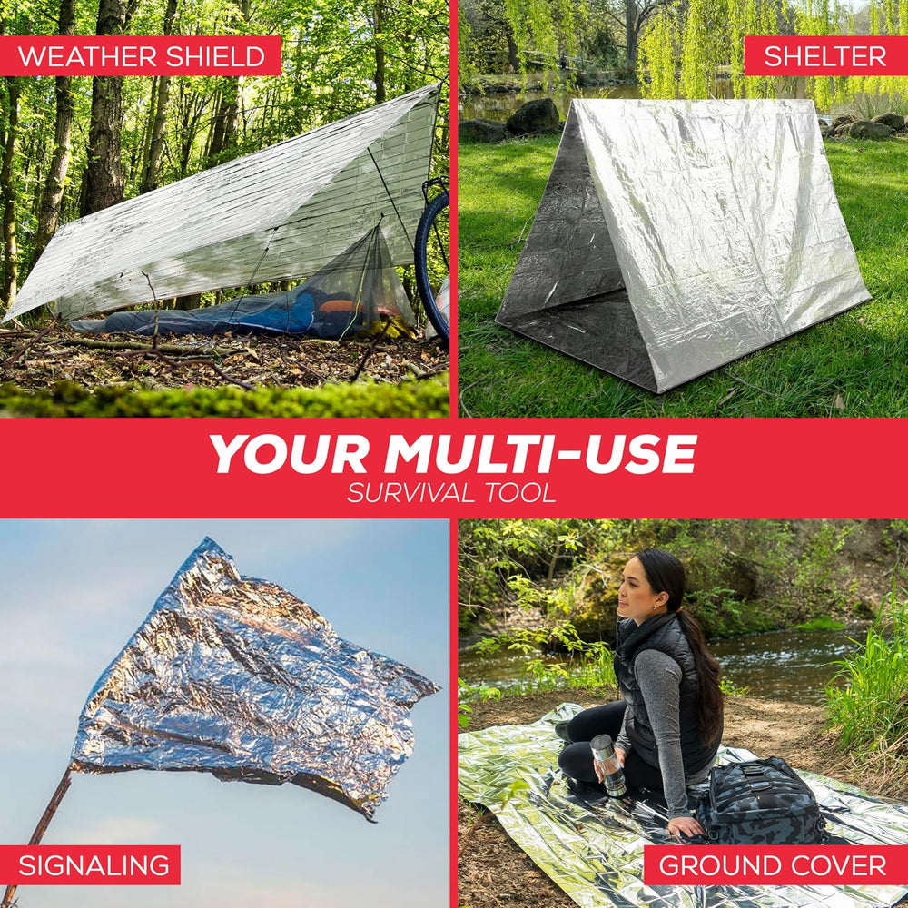 Emergency Blanket Mylar Thermal Space Survival Gear & Supplies 100-Pack
