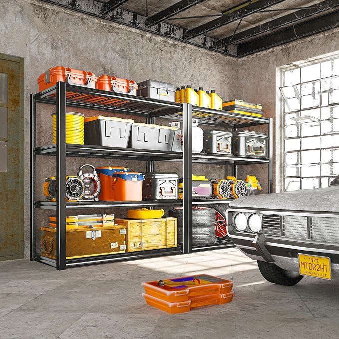 REIBII 40" W Garage Shelving 2240 LBS Storage Shelves Adjustable Heavy Duty