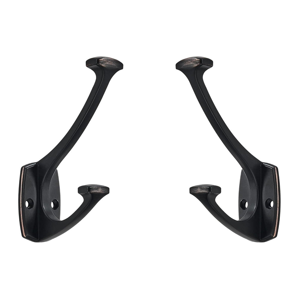 10 Pack Oil Rubbed Bronze Hooks Decorative Heavy Duty Solid Large Coat Hooks ...