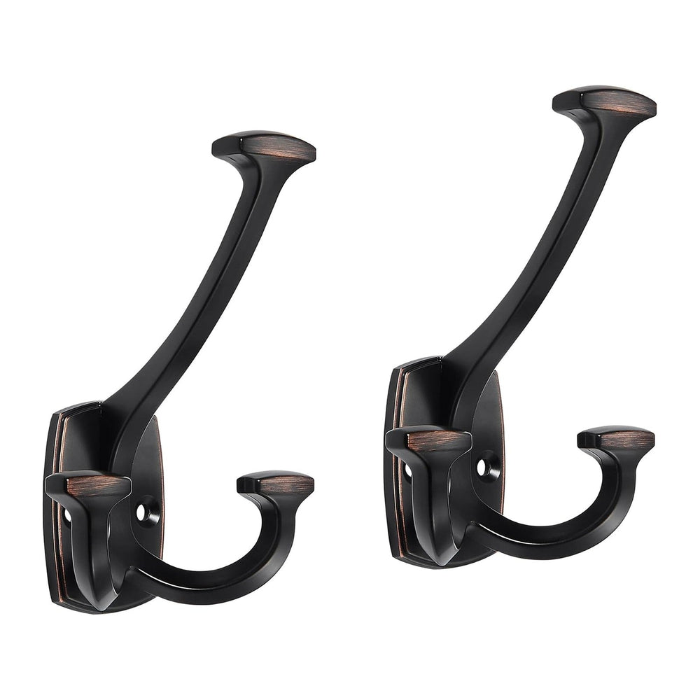 10 Pack Oil Rubbed Bronze Hooks Large Wall Mounted Solid Heavy-Duty Decorativ...