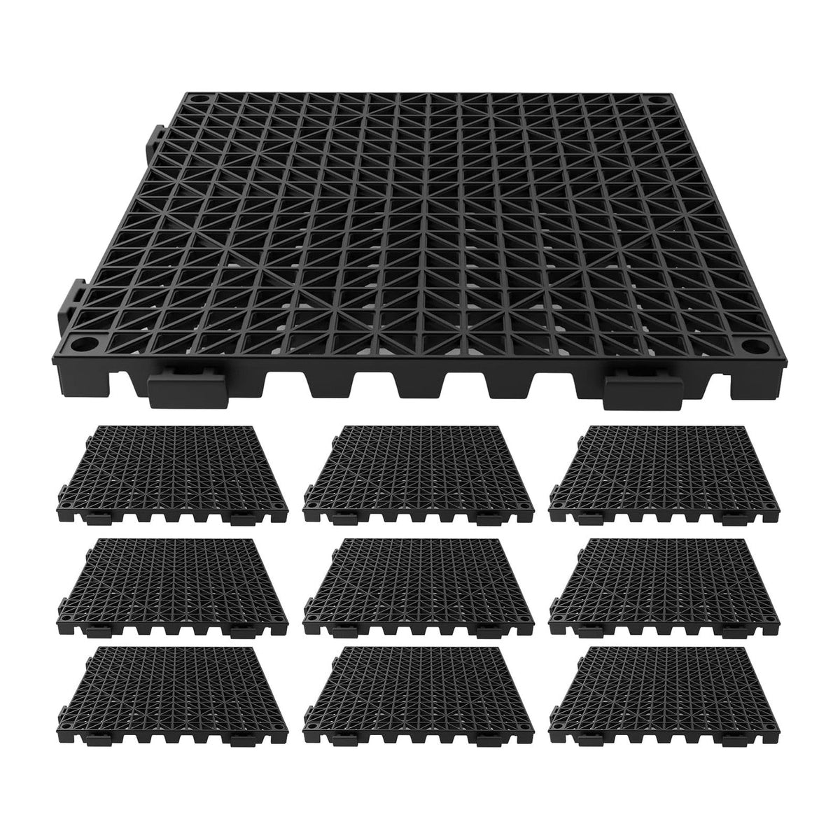 10 Pcs Bar Mat 12 x 12 Inch, Interlocking Non Slip Countertop Drying Mat
