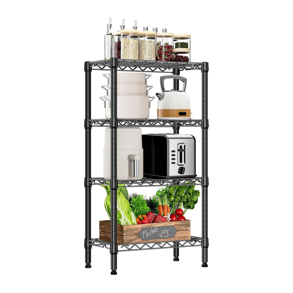 1000 lbs 4 Tier Shelf Metal Storage Shelves Wire Rack Closet Organizers