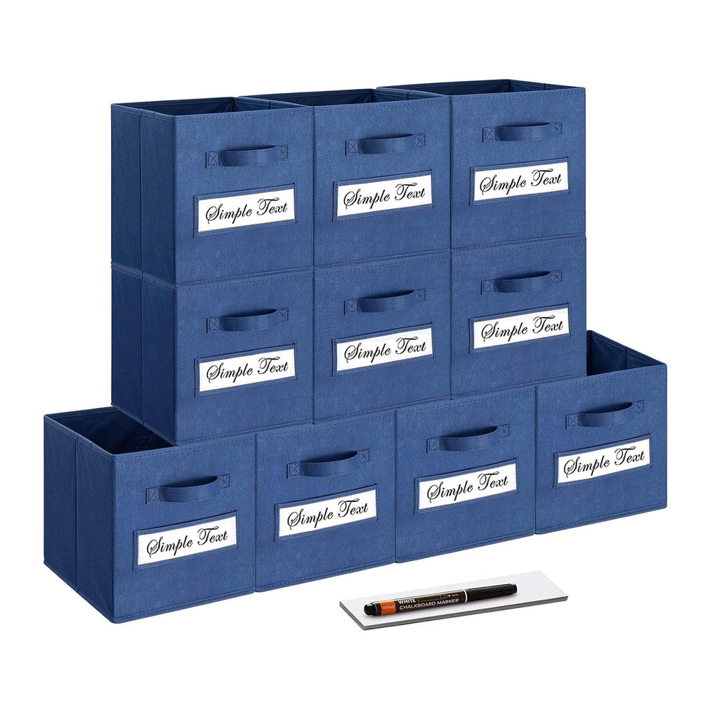 11 Inch Storage Cube,Storage bin (Set of 10) Foldable Fabric Cube Storage Bin...