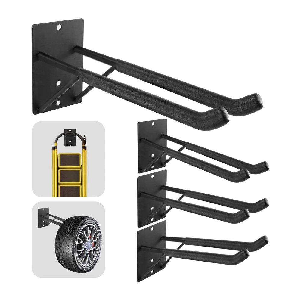 14" Large Heavy Duty Garage Hooks, Steel Garage Storage Hooks with Suppo...