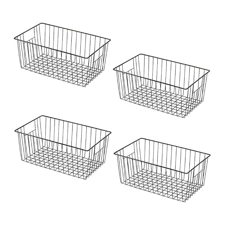16" L x 12" W Wider Freezer Storage Organizer Baskets Container, De...