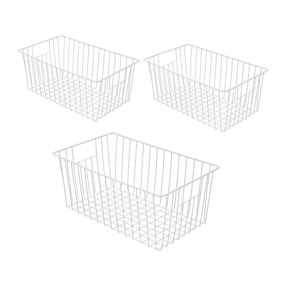 16inch Freezer Wire Storage Organizer Baskets, Household Refrigerator Bins wi...