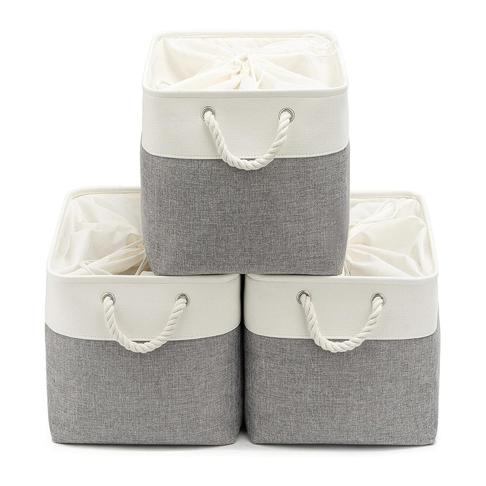 16x12x12 In Foldable Fabric Large Storage Bins with Handle 3 Pack