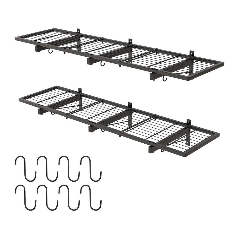 2-Pack 1x4ft Heavy Duty Garage Wall Shelving, 320 lbs Load Capacity, Garage S...