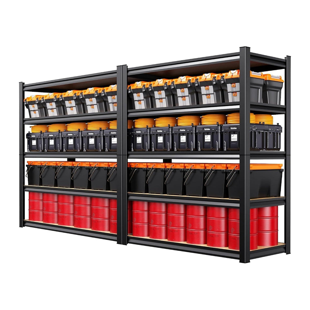 2 Pack Garage Shelving Heavy Duty, 5-Tier Storage Shelves, Home Storage Rack,...