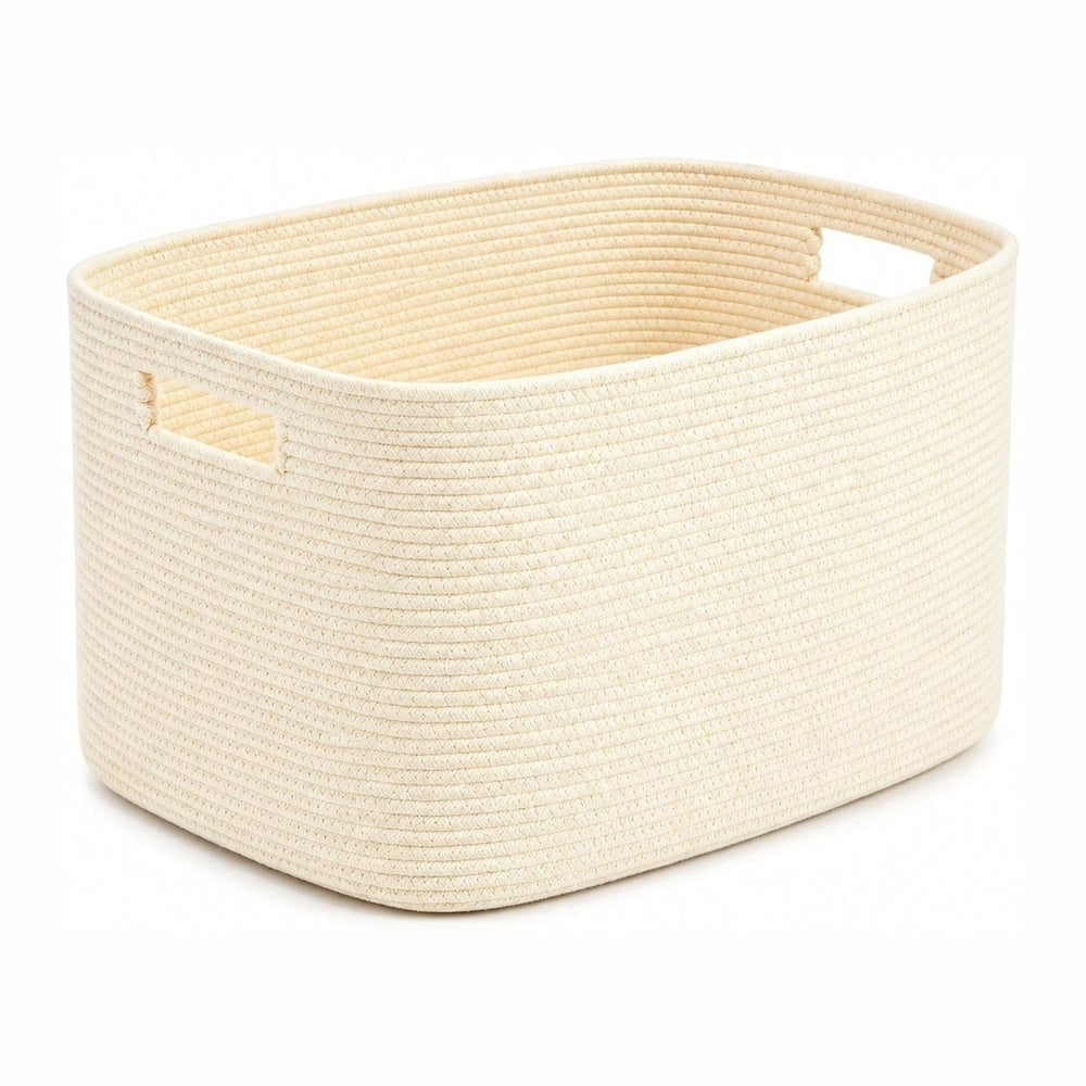 25.4GAL Collapsible Cotton Rope Extra Large Storage Basket For Bedroom Closet...