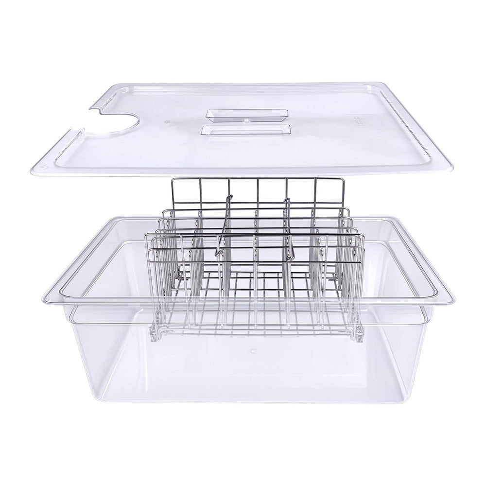 26 QT Sous Vide Container with Lid,Sous Vide Cookers Compatible with Anova, J...