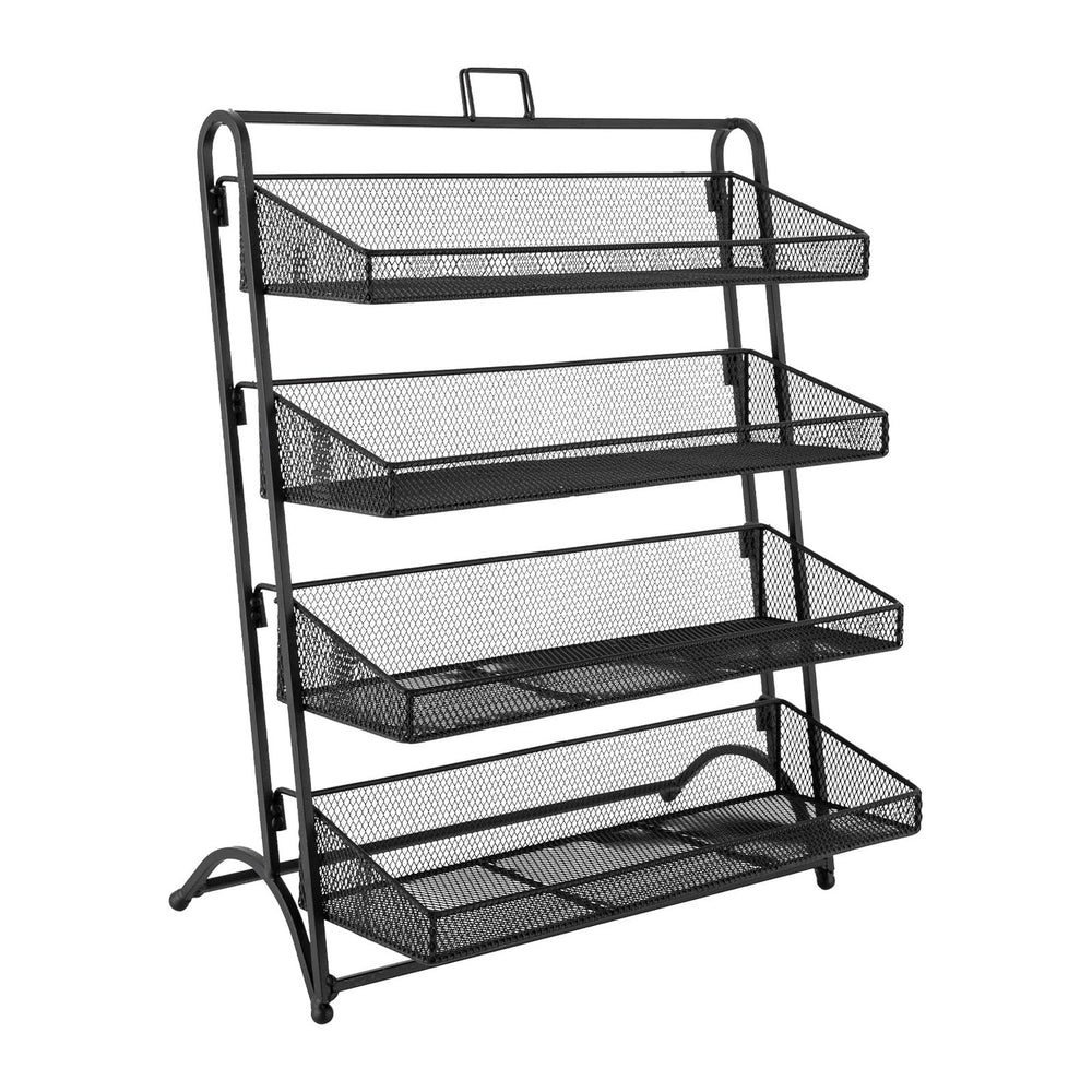 4 Tiers Retail Candy Display Rack, Counter Groceries Display Shelf Snack Stan...