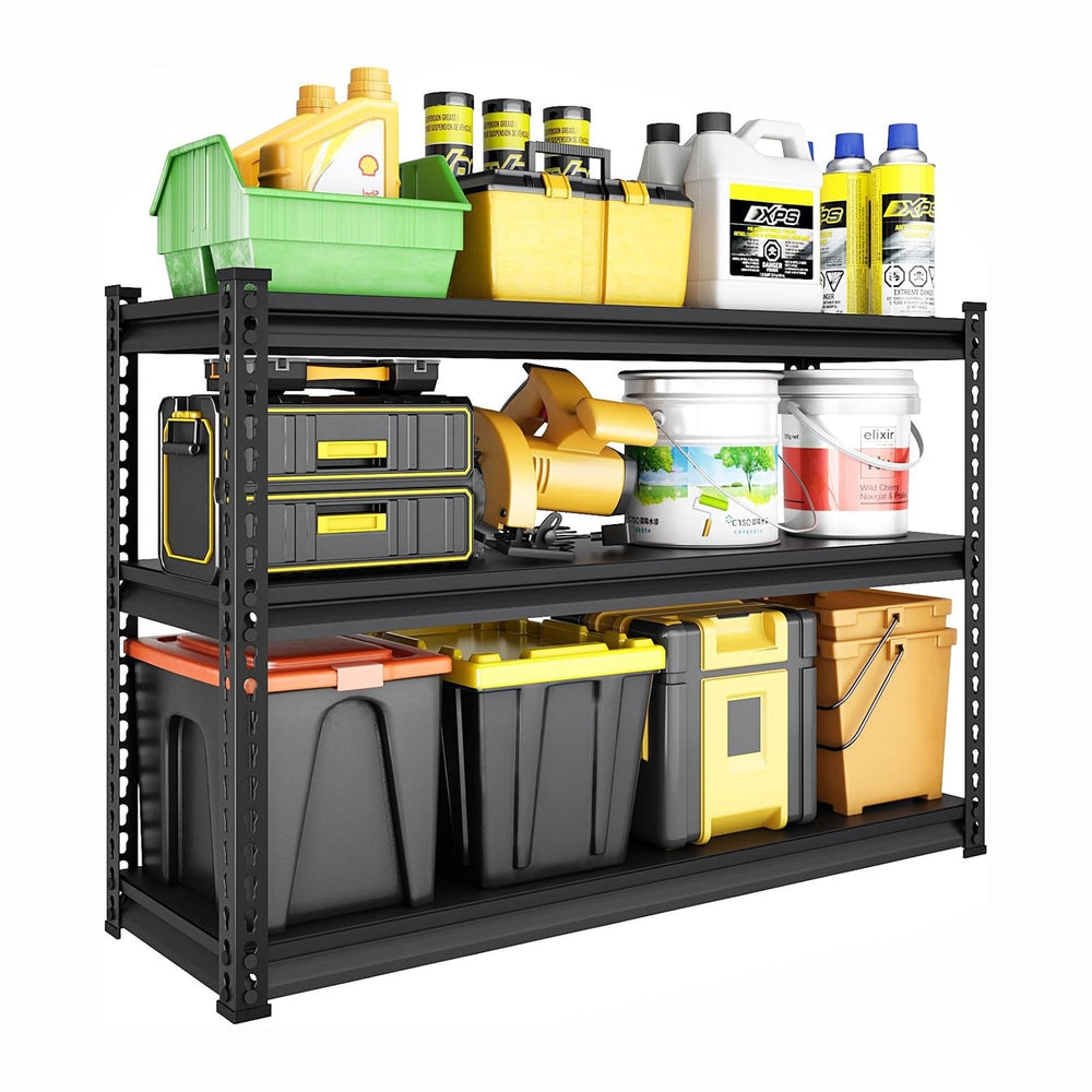 48" W Garage Shelving Heavy Duty, 1500LBS Loads Adjustable Garage Storag...