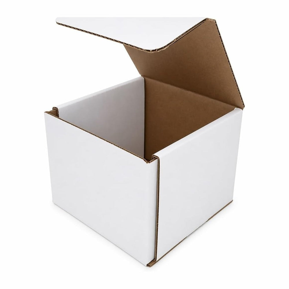 4x3x2 White Corrugated Boxes, 250 Pack, Fold-Together Mailers, No Tape Needed...