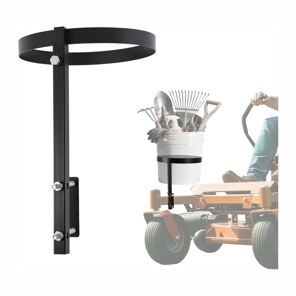 5 Gallon Trash Bucket Holder for Zero Turn Mowers, 11.2" Diameter, Heavy...