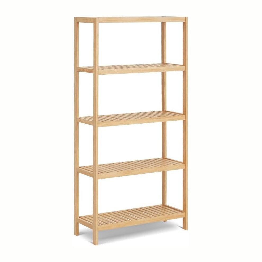 5-Tier Bamboo Freestanding Multi-use Shelf Unit Bookshelf Bookcase