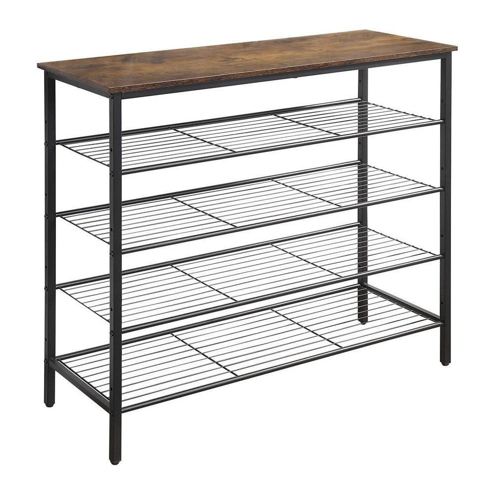 5-Tier Shoe Rack Organizer, Metal Mesh Shoe Storage Shelf, for Entryway, Hall...