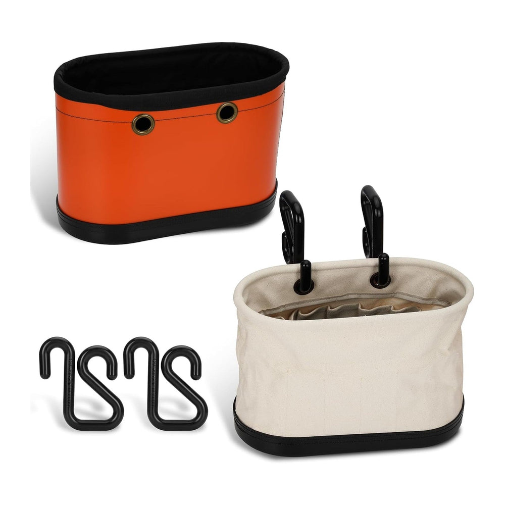 5144BHB Oval Hard-Body Bucket Tool Organizer,2 Set Canvas Bucket Bag with Bla...